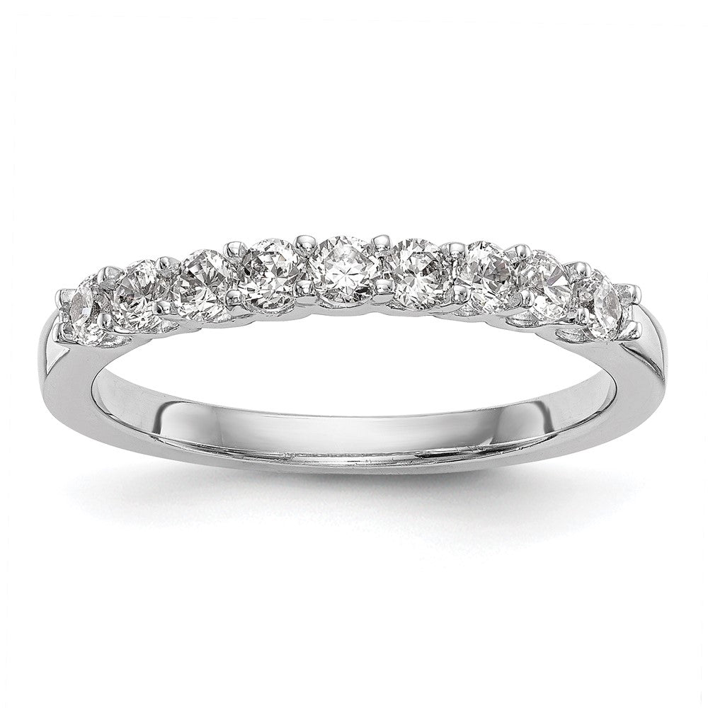 14K Weißgold Ehering mit natürlichen Diamanten