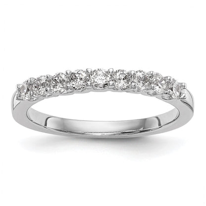 14K Weißgold Ehering mit natürlichen Diamanten