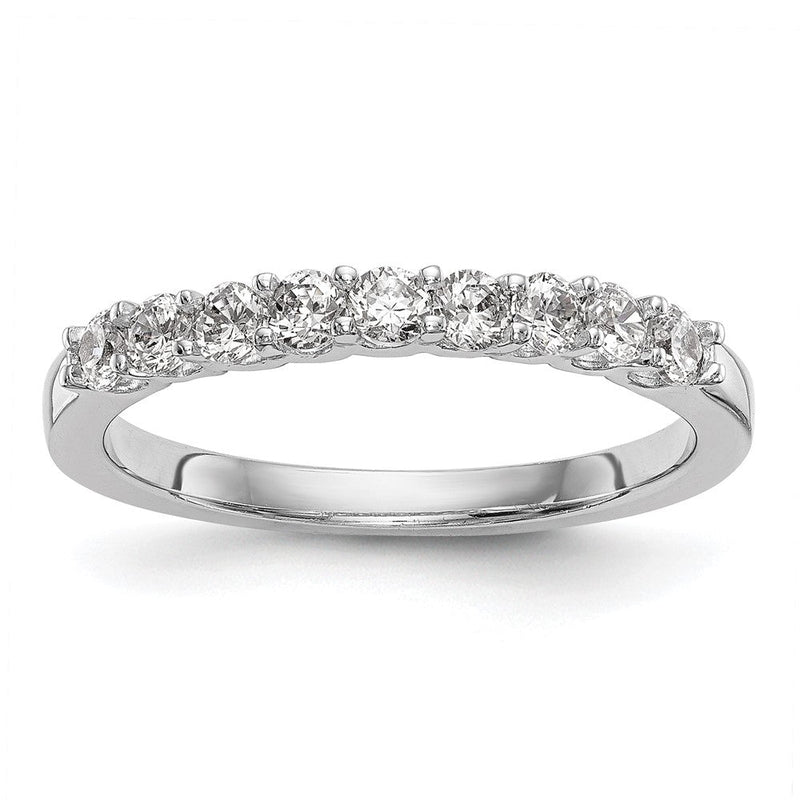 14K Weißgold Ehering mit natürlichen Diamanten