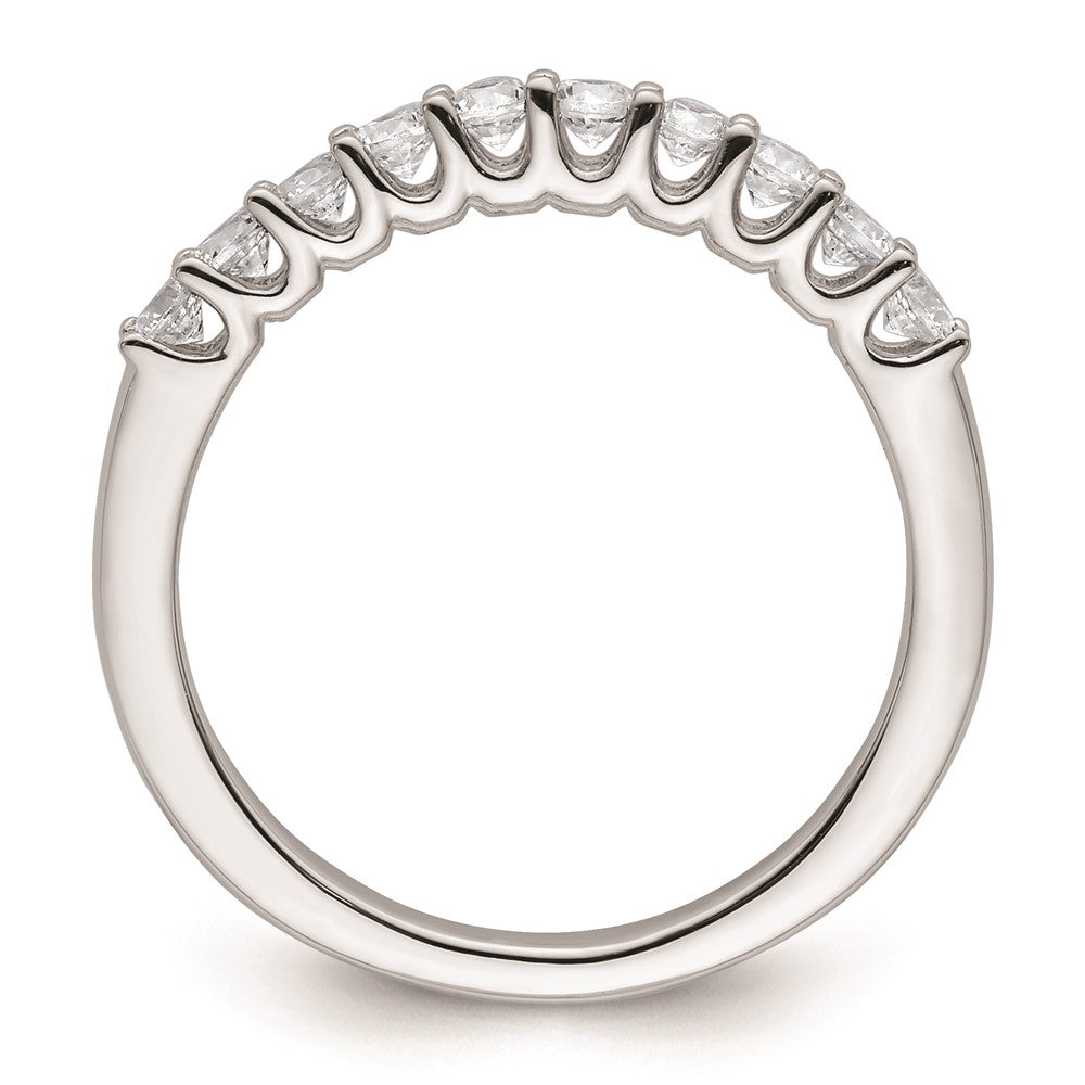 14K Weißgold Trauring mit natürlichen Diamanten