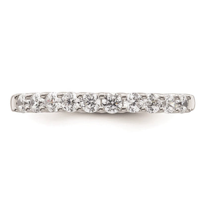 14K Weißgold Trauring mit natürlichen Diamanten
