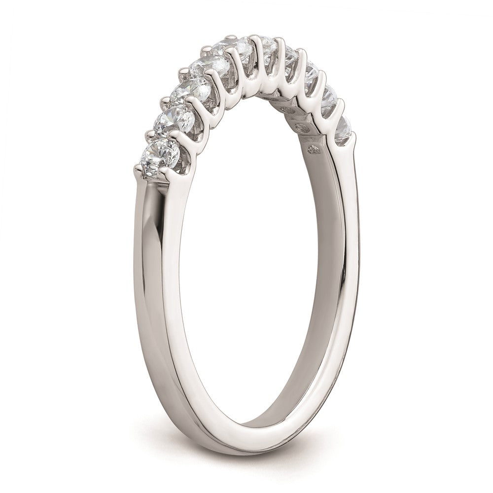 14K Weißgold Trauring mit natürlichen Diamanten