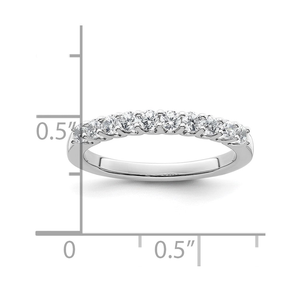 14K Weißgold Trauring mit natürlichen Diamanten