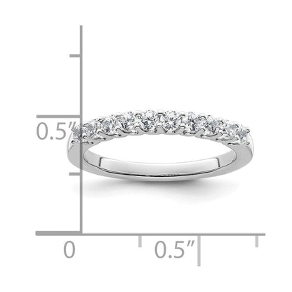 14K Weißgold Trauring mit natürlichen Diamanten