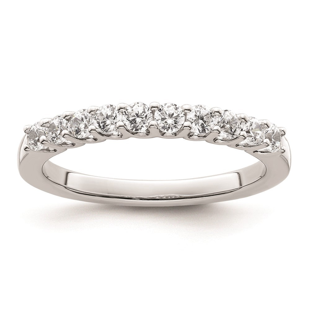 14K Weißgold Trauring mit natürlichen Diamanten