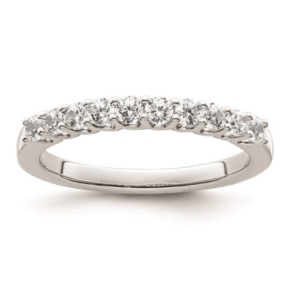 14K Weißgold Trauring mit natürlichen Diamanten