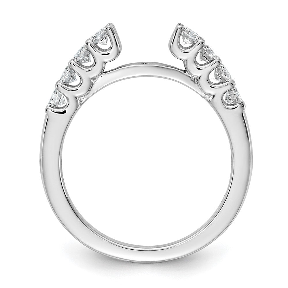 14K Weißgold Verlobungsring mit 0,5 ct. im Peg-Set gefassten, im Labor gezüchteten Diamanten VS/SI+ G+