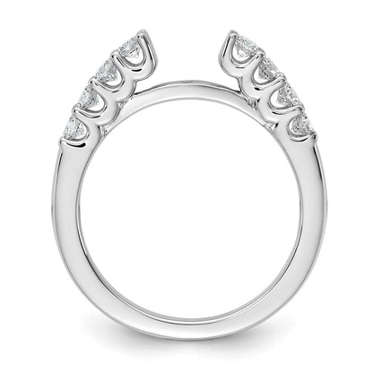 14K Weißgold Verlobungsring mit 0,5 ct. im Peg-Set gefassten, im Labor gezüchteten Diamanten VS/SI+ G+