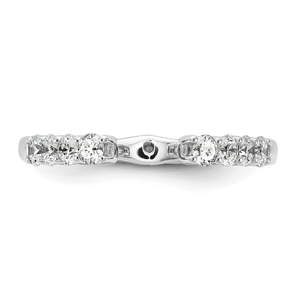 14K Weißgold Verlobungsring mit 0,5 ct. im Peg-Set gefassten, im Labor gezüchteten Diamanten VS/SI+ G+