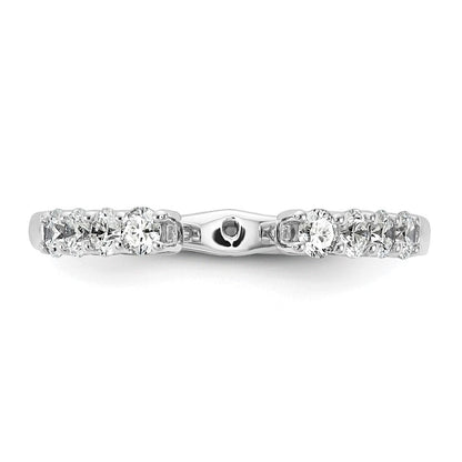 14K Weißgold Verlobungsring mit 0,5 ct. im Peg-Set gefassten, im Labor gezüchteten Diamanten VS/SI+ G+