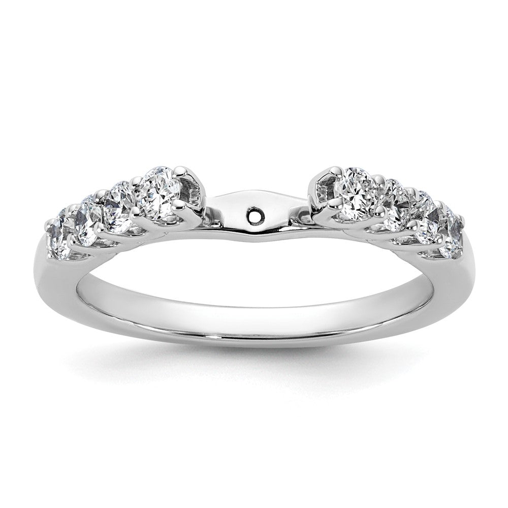 14K Weißgold Verlobungsring mit 0,5 ct. im Peg-Set gefassten, im Labor gezüchteten Diamanten VS/SI+ G+