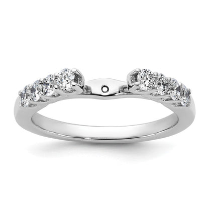 14K Weißgold Verlobungsring mit 0,5 ct. im Peg-Set gefassten, im Labor gezüchteten Diamanten VS/SI+ G+