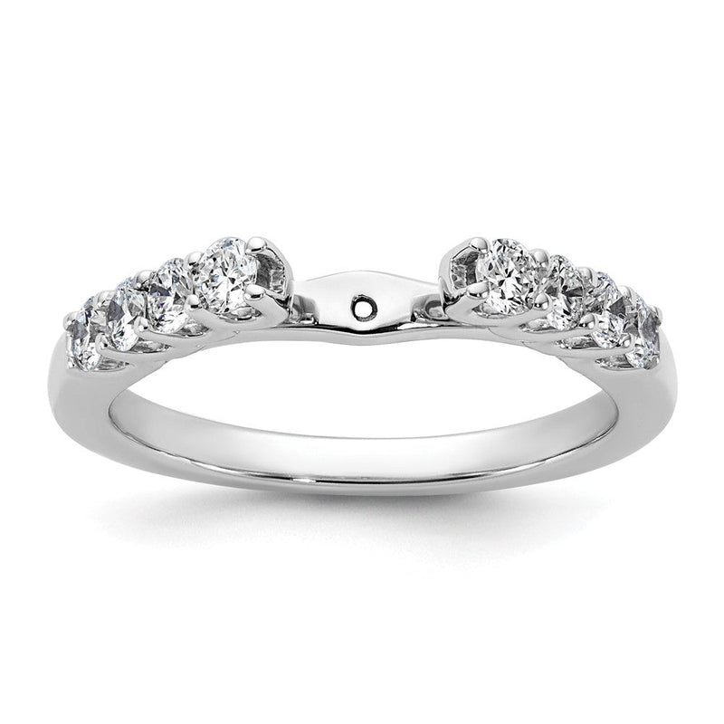 14K Weißgold Verlobungsring mit 0,5 ct. im Peg-Set gefassten, im Labor gezüchteten Diamanten VS/SI+ G+