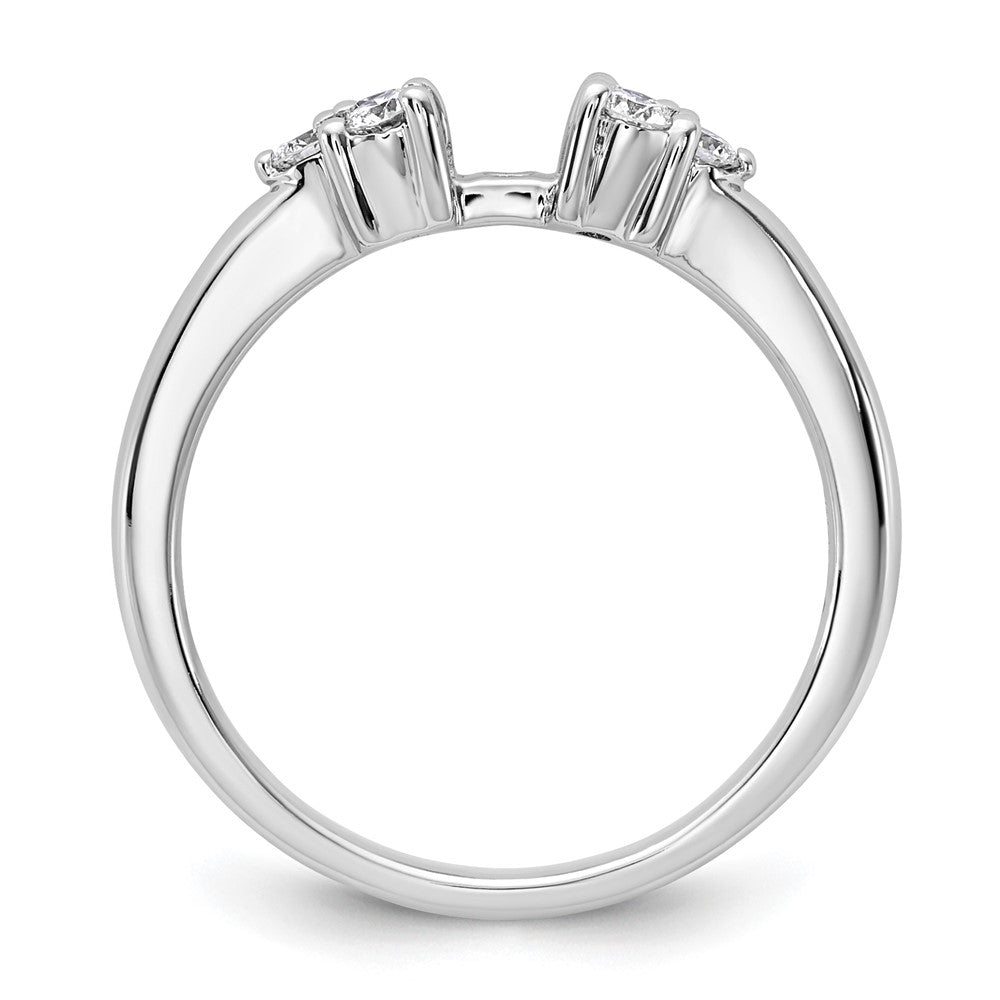 14K Weißgold Verlobungsring mit 0,25 ct. laborgezüchtetem Diamant VS/SI+ G+ in Krappenfassung