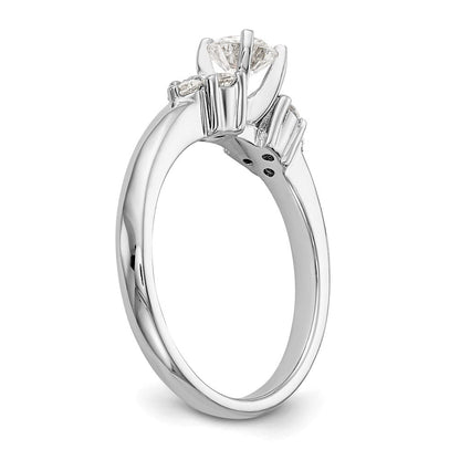 14K Weißgold Verlobungsring mit 0,25 ct. laborgezüchtetem Diamant VS/SI+ G+ in Krappenfassung