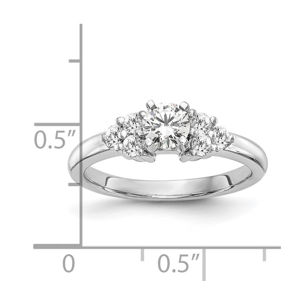 14K Weißgold Verlobungsring mit 0,25 ct. laborgezüchtetem Diamant VS/SI+ G+ in Krappenfassung