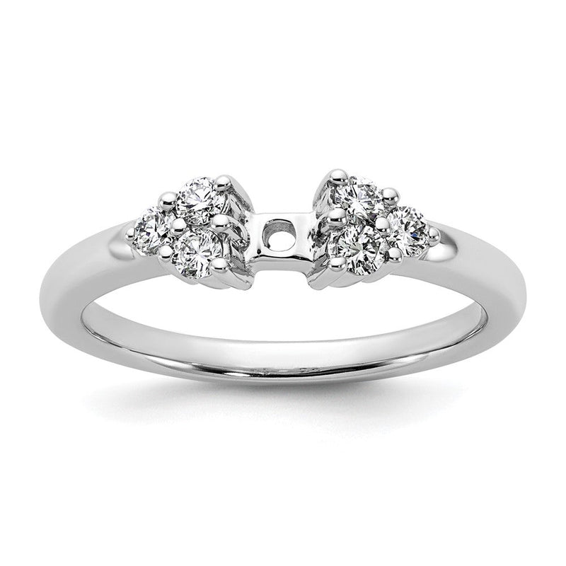 14K Weißgold Verlobungsring mit 0,25 ct. laborgezüchtetem Diamant VS/SI+ G+ in Krappenfassung