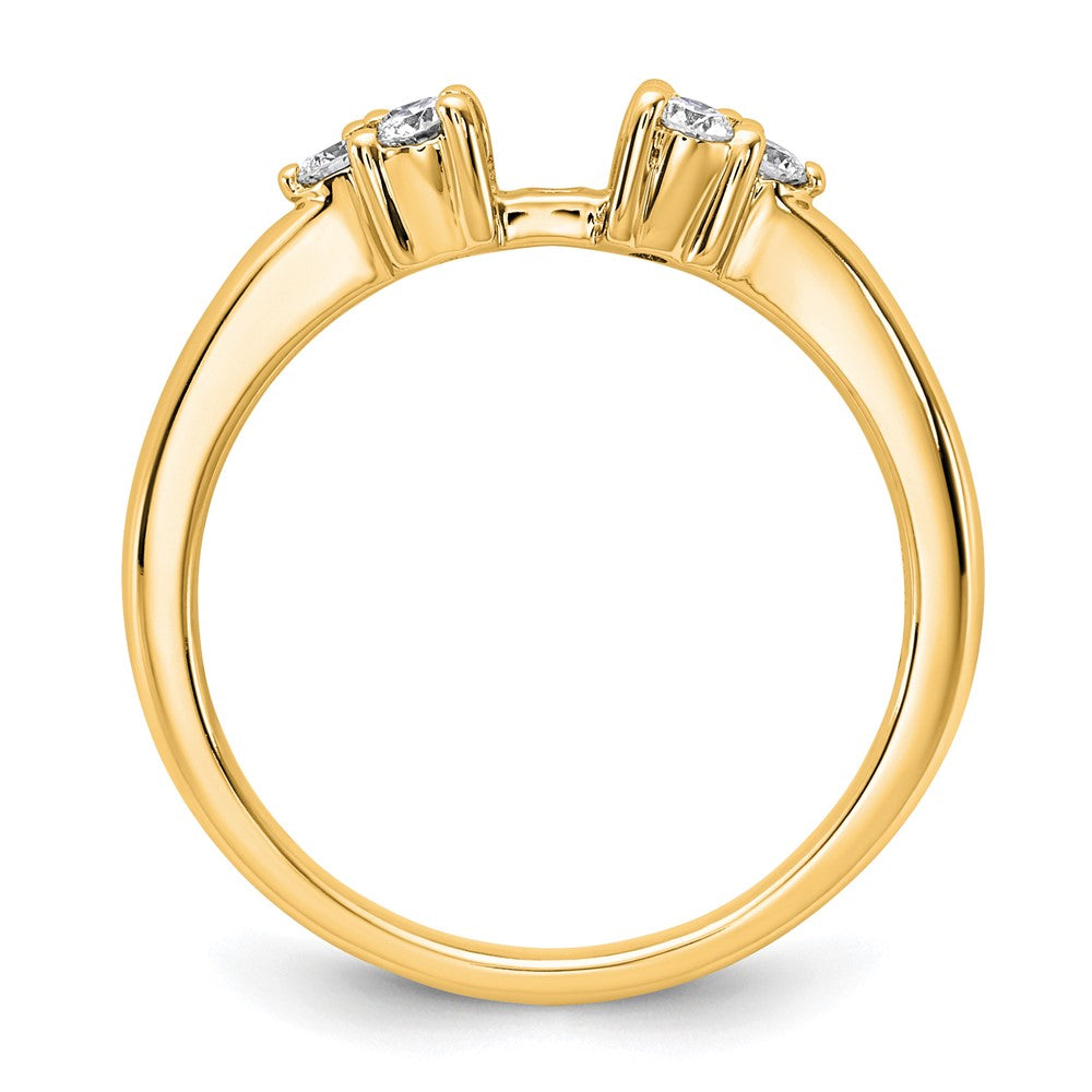 14K Gelbgold Verlobungsring mit Laborgezüchteten Diamanten VS/SI FGH, Zargenfassung, Semi-Mount