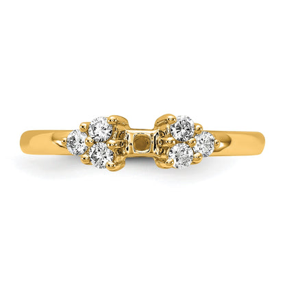 14K Gelbgold Verlobungsring mit Laborgezüchteten Diamanten VS/SI FGH, Zargenfassung, Semi-Mount