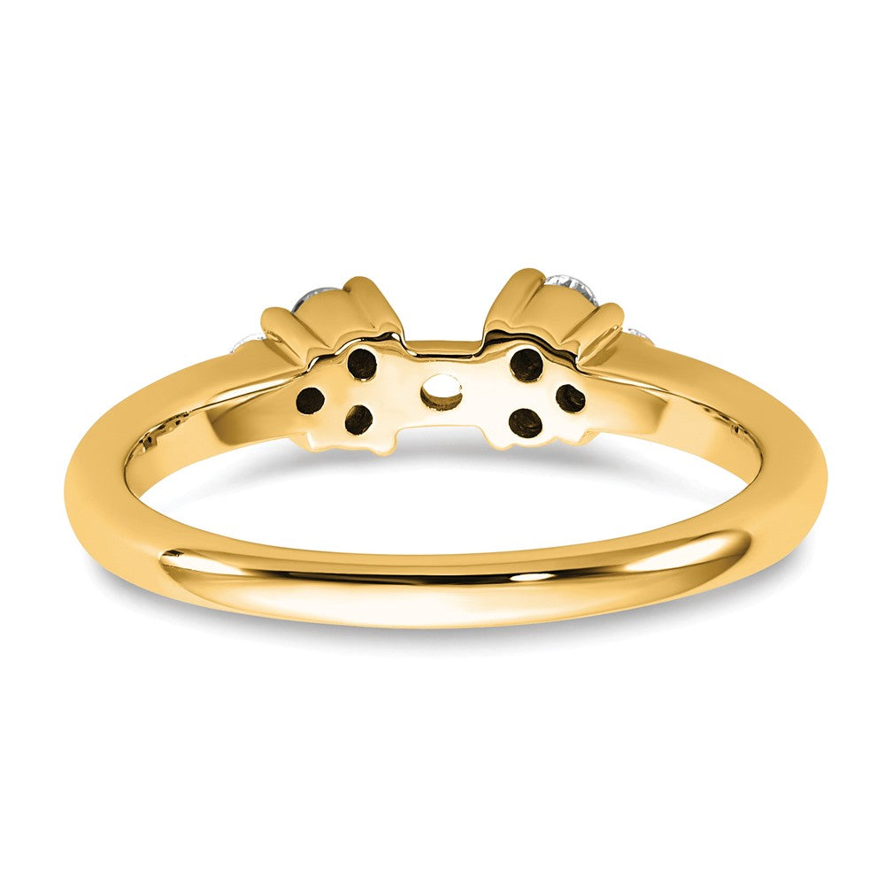 14K Gelbgold Verlobungsring mit Laborgezüchteten Diamanten VS/SI FGH, Zargenfassung, Semi-Mount