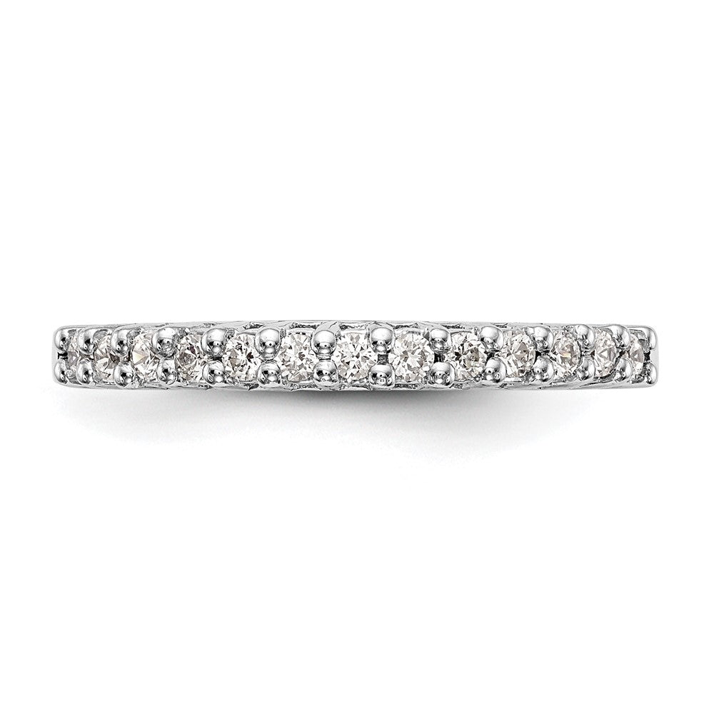 14K Weißgold Ehering mit natürlichen Diamanten