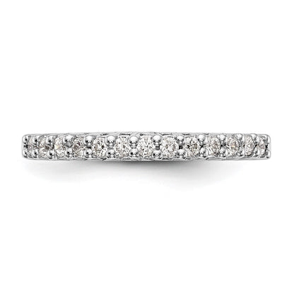 14K Weißgold Ehering mit natürlichen Diamanten
