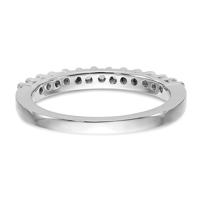 14K Weißgold Ehering mit natürlichen Diamanten