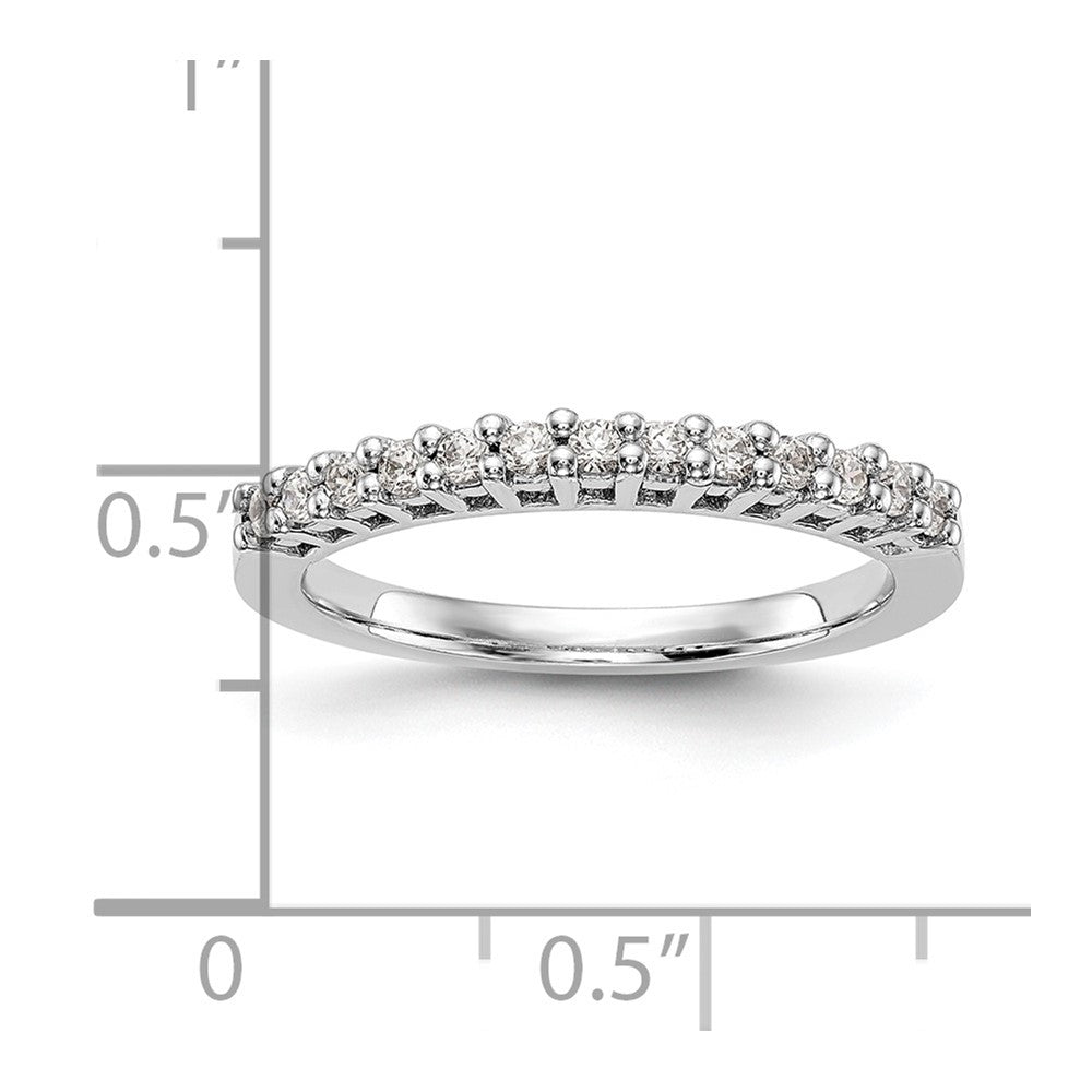 14K Weißgold Ehering mit natürlichen Diamanten