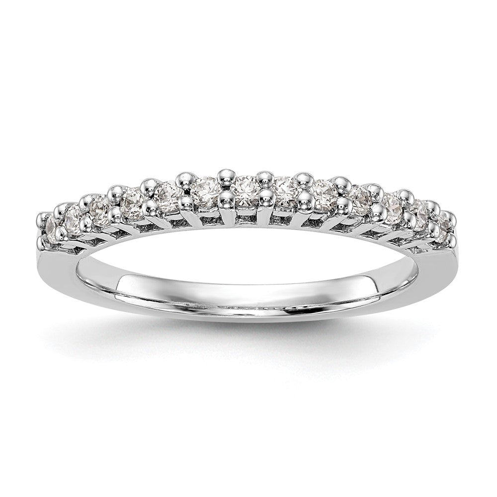 14K Weißgold Ehering mit natürlichen Diamanten