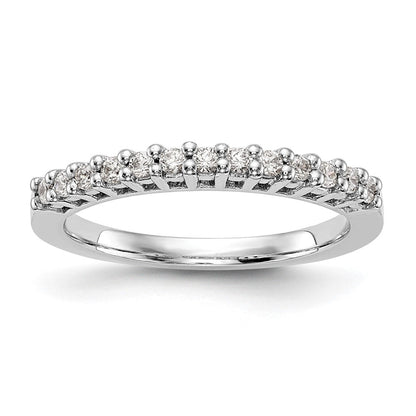 14K Weißgold Ehering mit natürlichen Diamanten