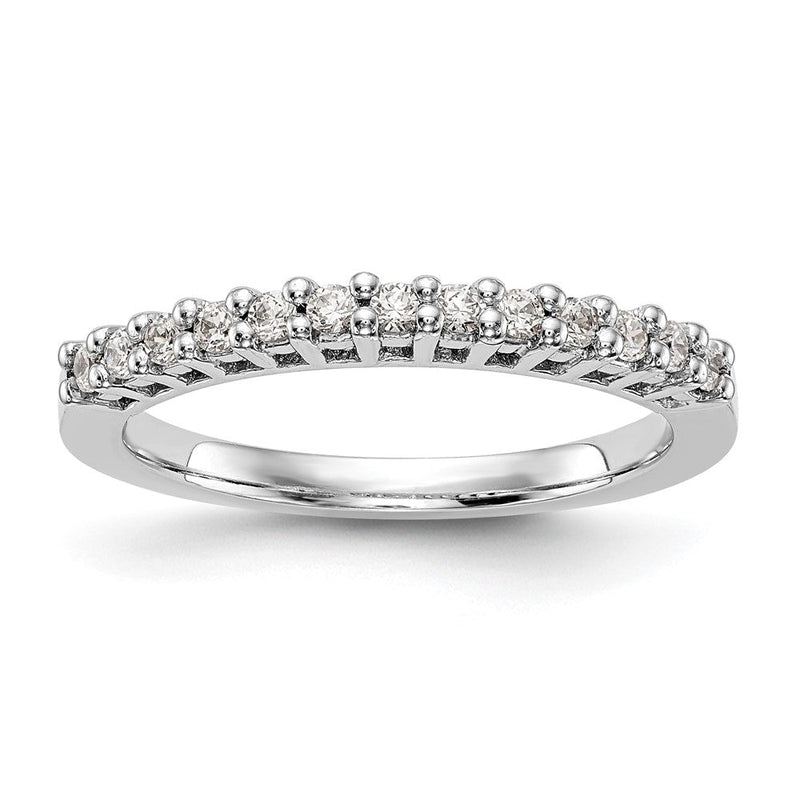14K Weißgold Ehering mit natürlichen Diamanten