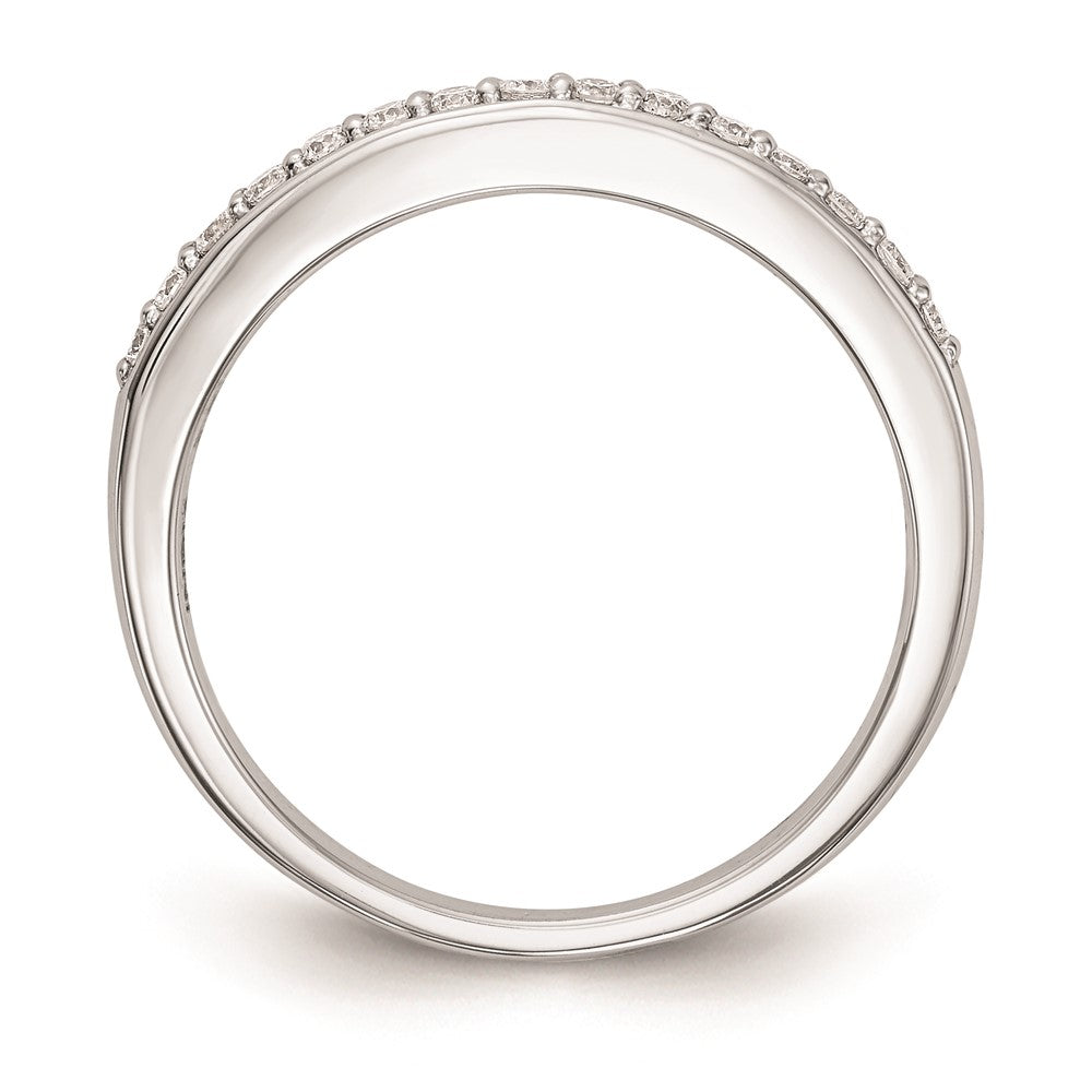 14K Weißgold Ehering mit natürlichen Diamanten