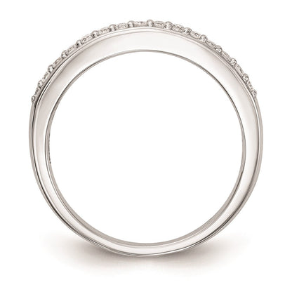 14K Weißgold Ehering mit natürlichen Diamanten