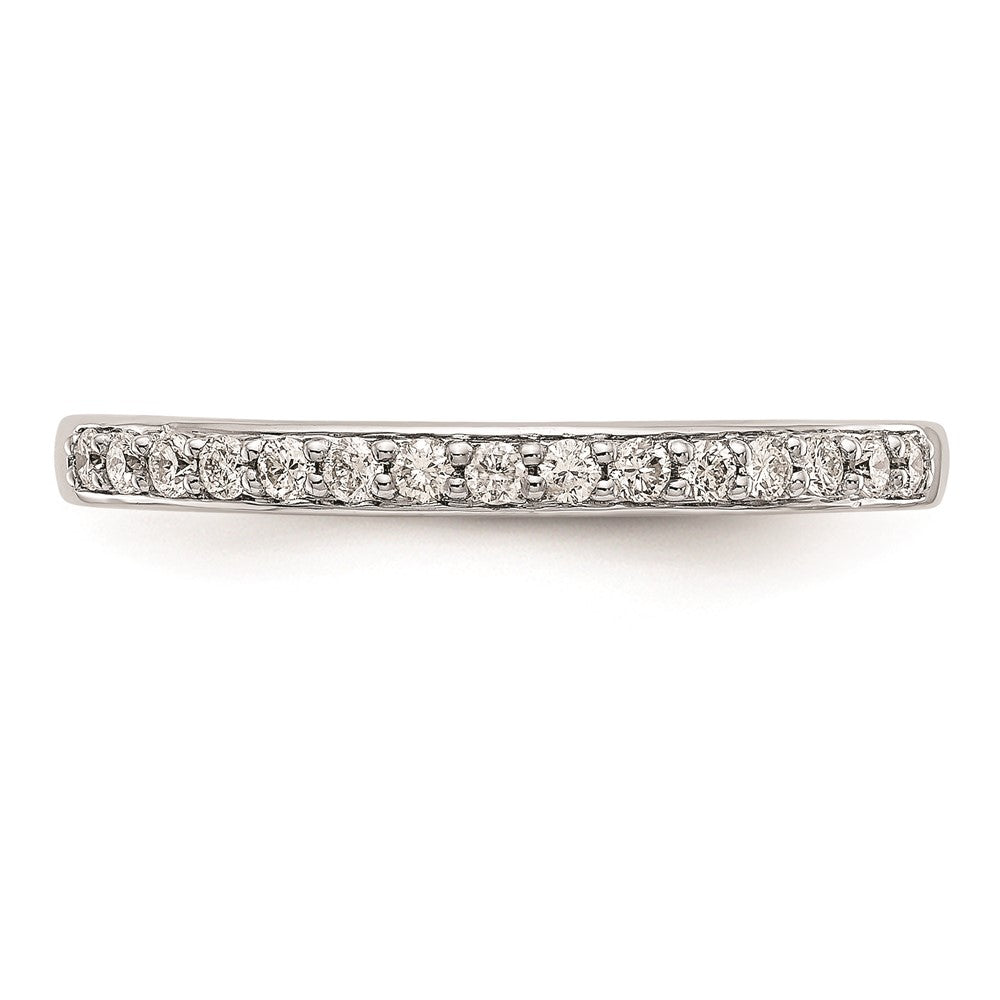14K Weißgold Ehering mit natürlichen Diamanten
