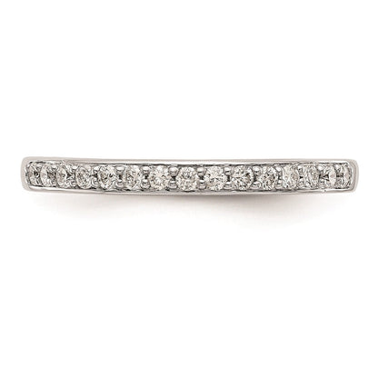 14K Weißgold Ehering mit natürlichen Diamanten