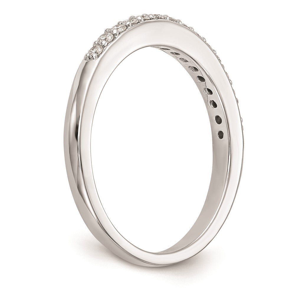 14K Weißgold Ehering mit natürlichen Diamanten