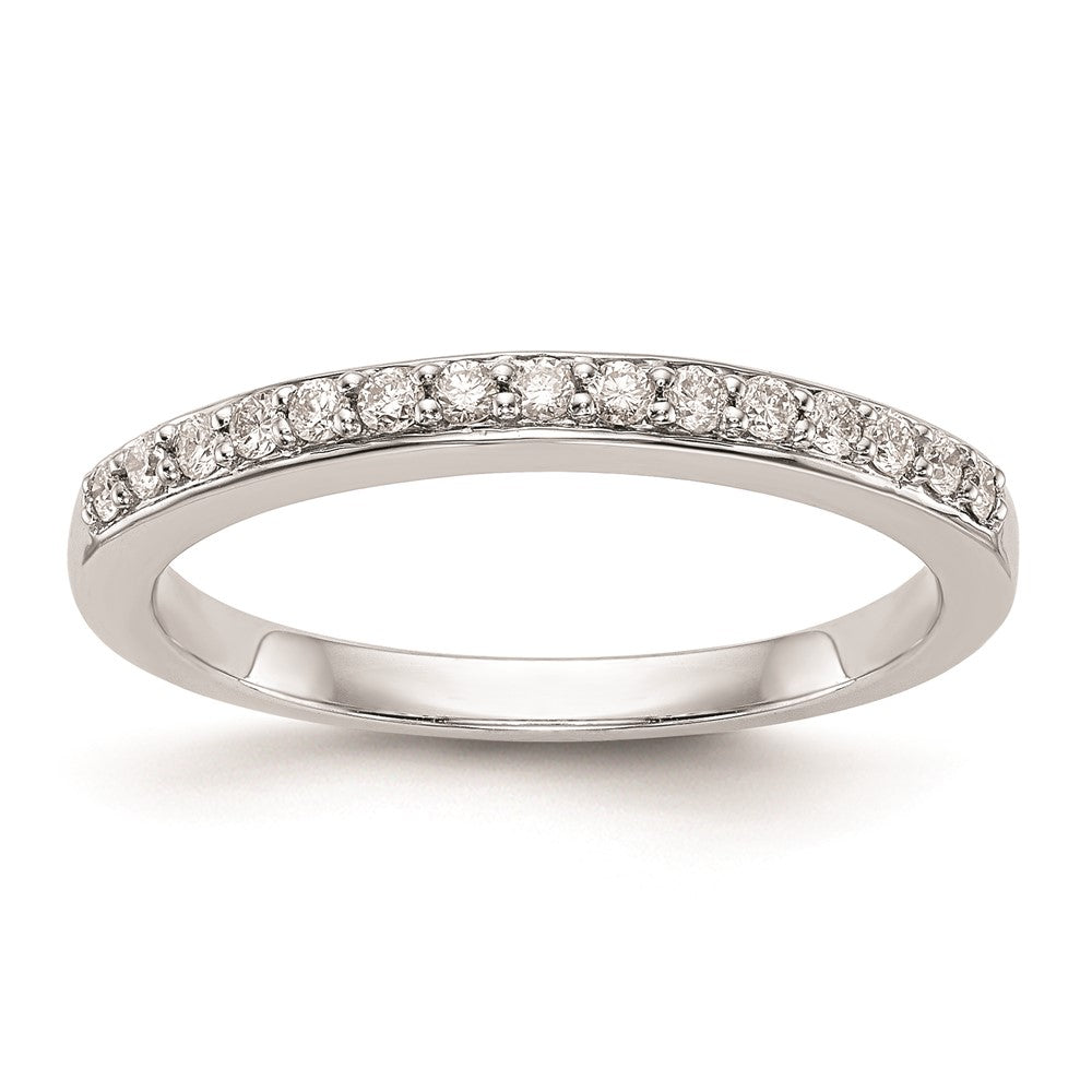14K Weißgold Ehering mit natürlichen Diamanten