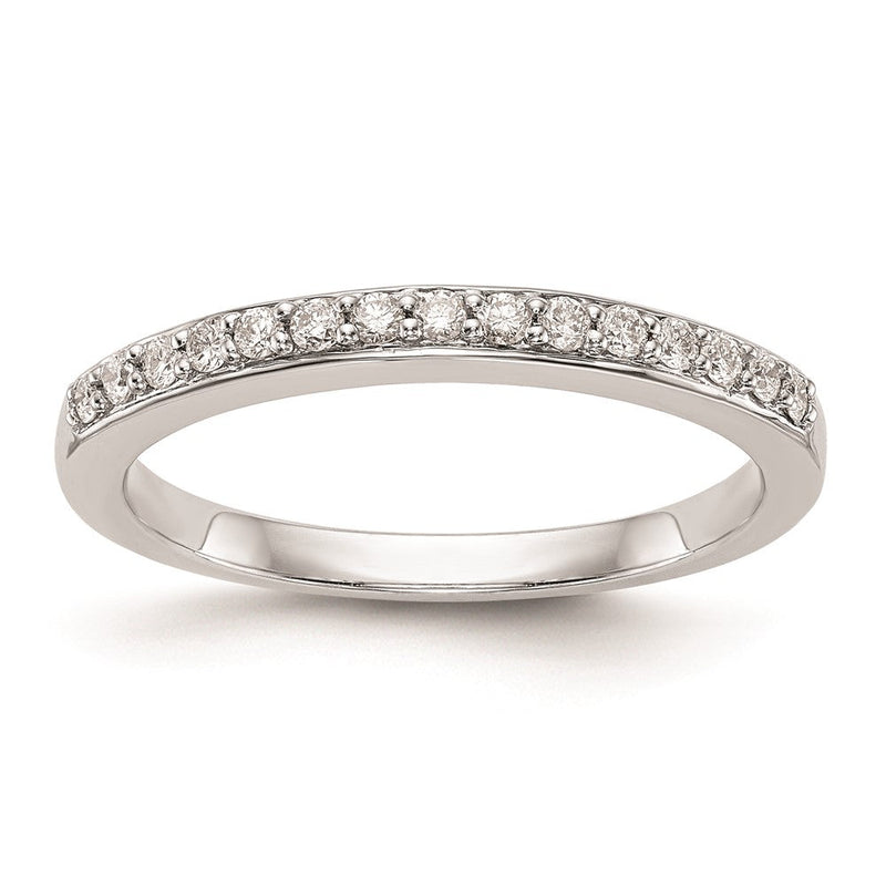 14K Weißgold Ehering mit natürlichen Diamanten