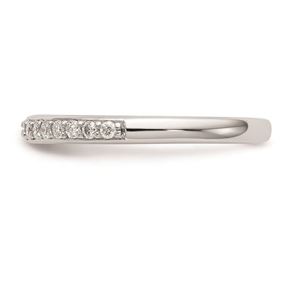 14K Weißgold Ehering mit echten Diamanten