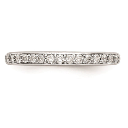 14K Weißgold Ehering mit echten Diamanten
