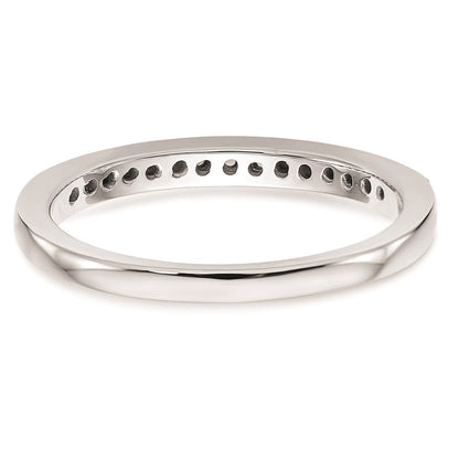 14K Weißgold Ehering mit echten Diamanten