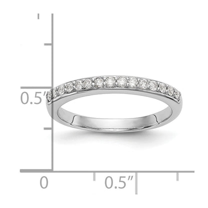 14K Weißgold Ehering mit echten Diamanten