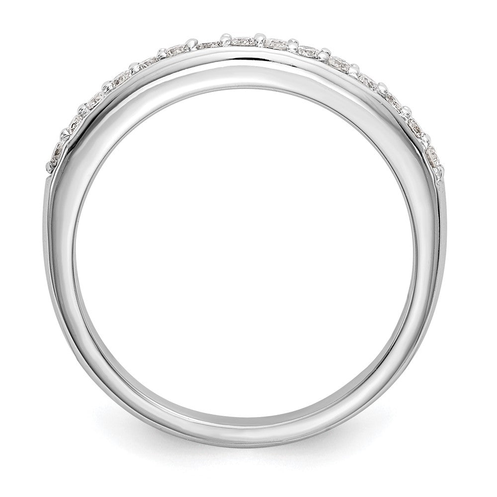 14K Weißgold Ehering mit 0,25 ct. Labor-gezüchteten Diamanten, VS/SI+ G+