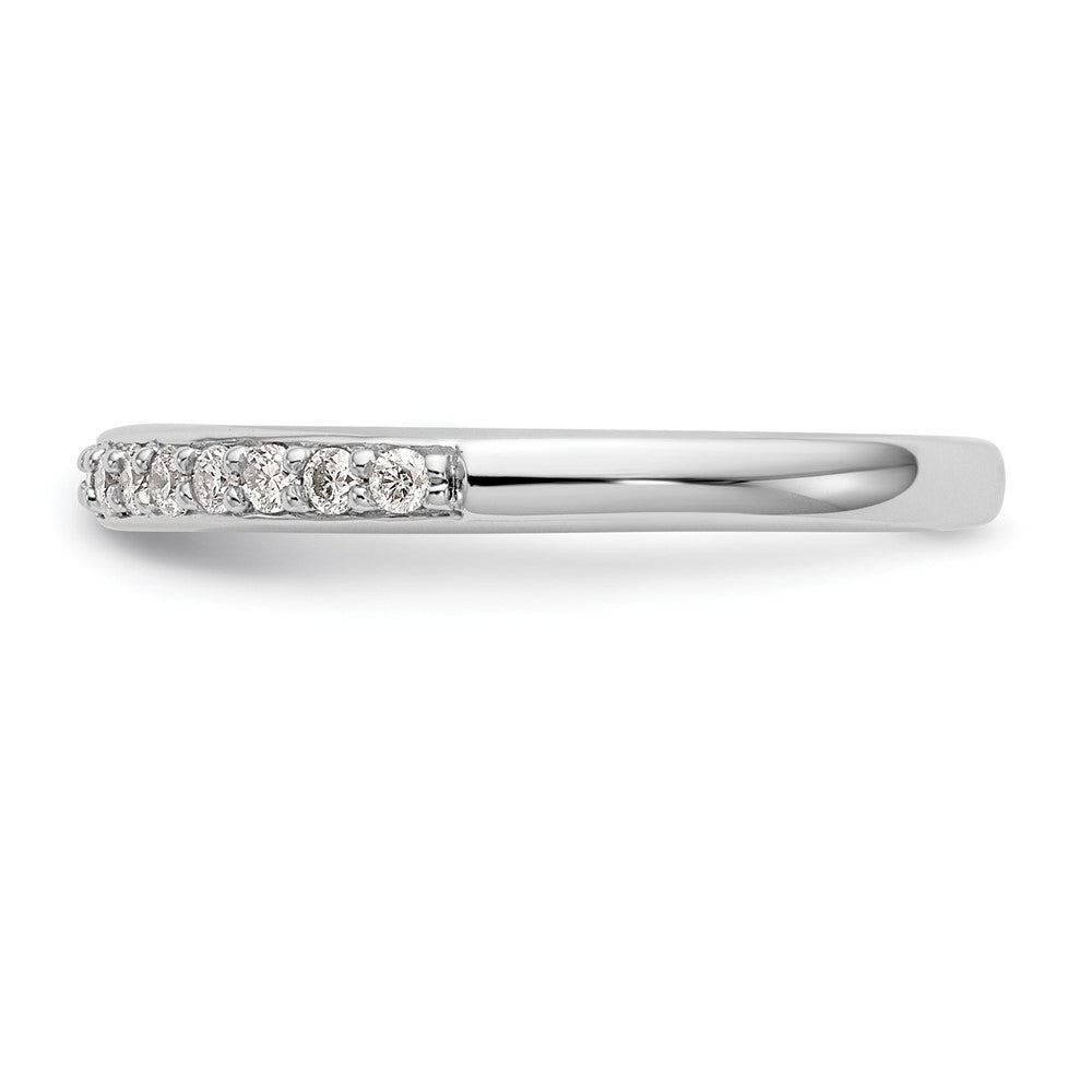 14K Weißgold Ehering mit 0,25 ct. Labor-gezüchteten Diamanten, VS/SI+ G+