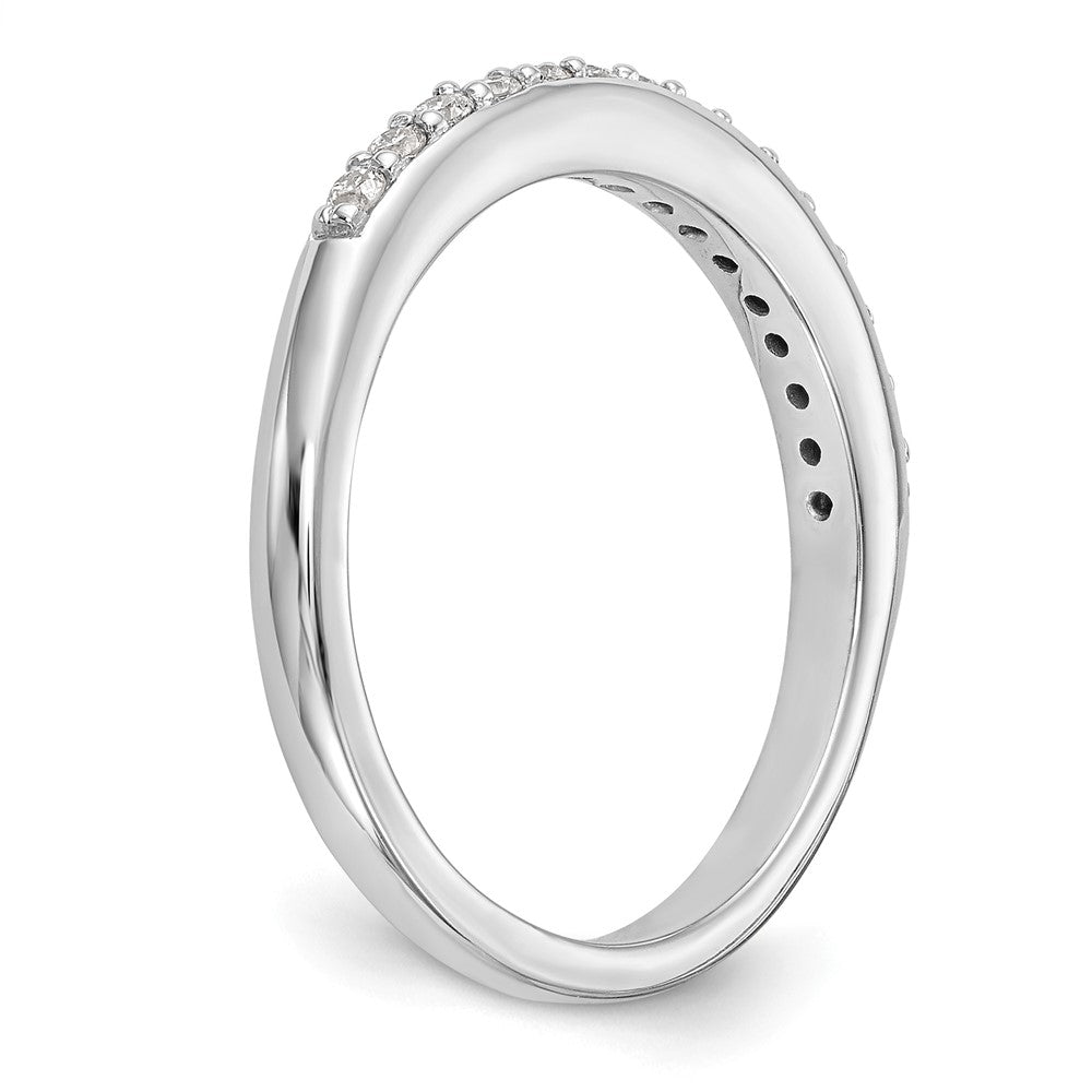 14K Weißgold Ehering mit 0,25 ct. Labor-gezüchteten Diamanten, VS/SI+ G+