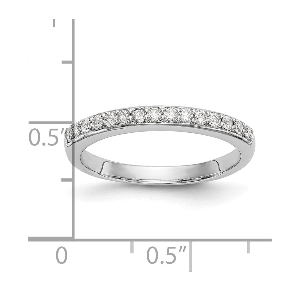 14K Weißgold Ehering mit 0,25 ct. Labor-gezüchteten Diamanten, VS/SI+ G+