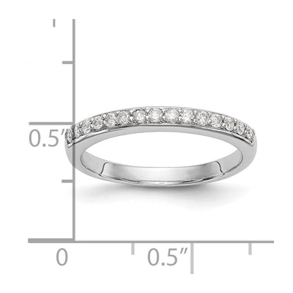 14K Weißgold Ehering mit 0,25 ct. Labor-gezüchteten Diamanten, VS/SI+ G+