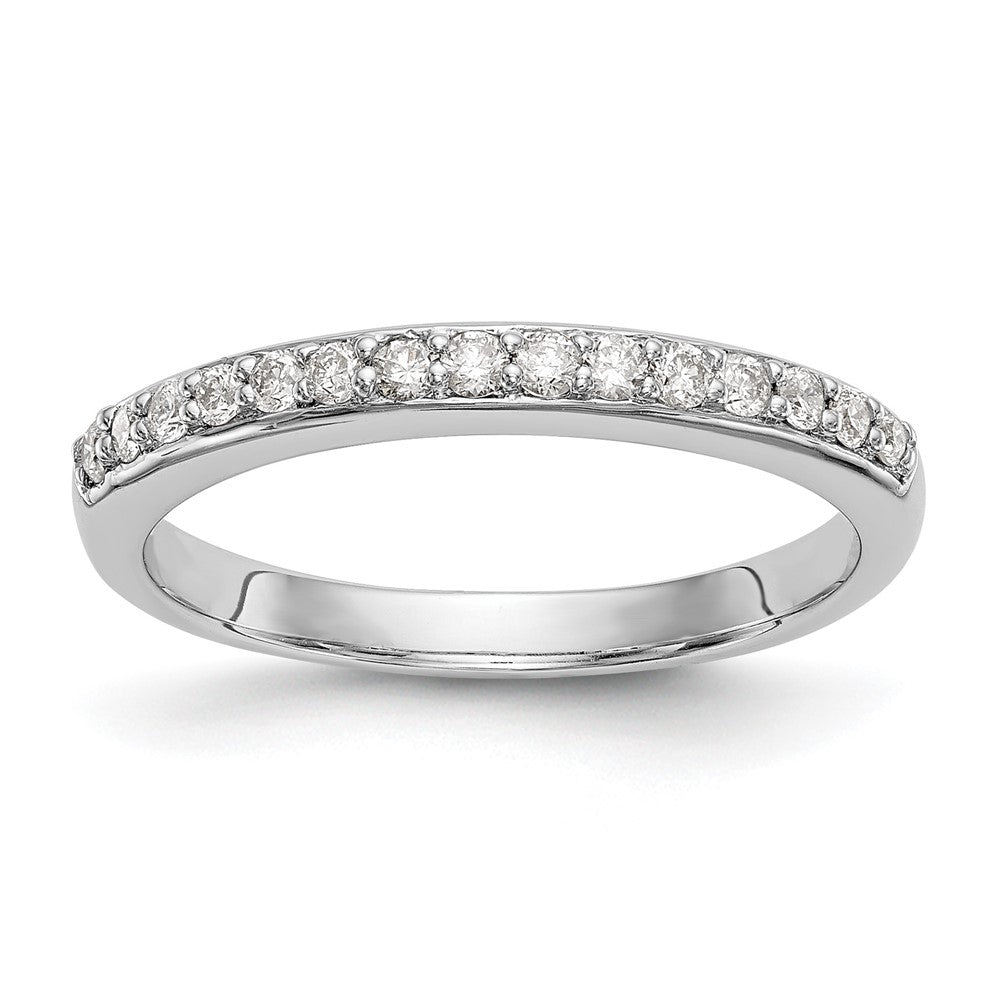 14K Weißgold Ehering mit 0,25 ct. Labor-gezüchteten Diamanten, VS/SI+ G+