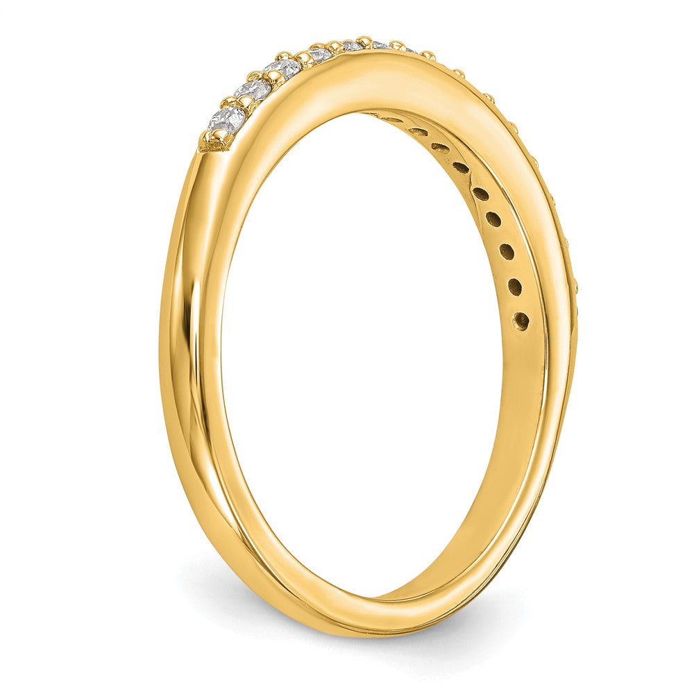 14K Gelbgold Ehering mit 0,25 ct. laborgezüchtetem Diamant VS/SI+ G+
