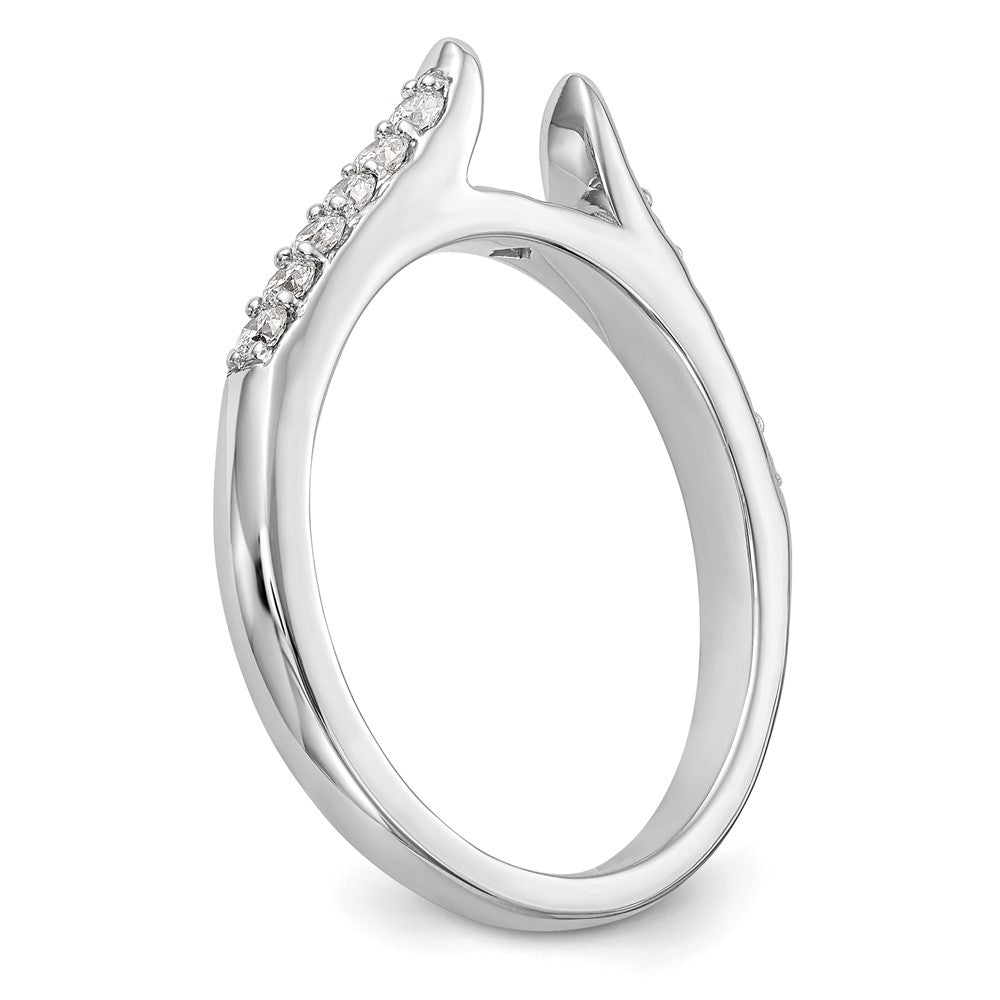 14K Weißgold Verlobungsring mit 0,25 ct. laborgezüchtetem Diamant VS/SI+ G+ in Krappenfassung
